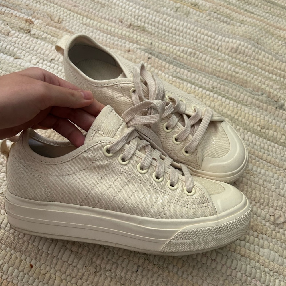 adidas Women's Cream Platform Sneakers